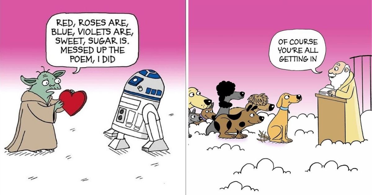 20 Comics That Tell The Joke In A Single Panel Made By This Artist