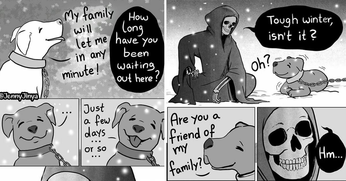 Artist jenny Jinya Makes People Cry With Her Animal Comics Just Released A New Tragic One About A Freezing Dog