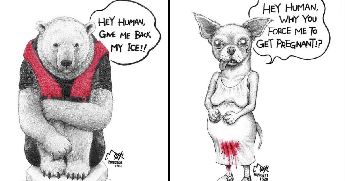 A Startling & Thought-Provoking Series On Animal Ab-use Will Put Humans To Shame (26 comics)
