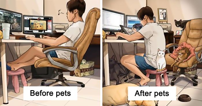 Artist create 22 life changes that you need to know about raising a pet.