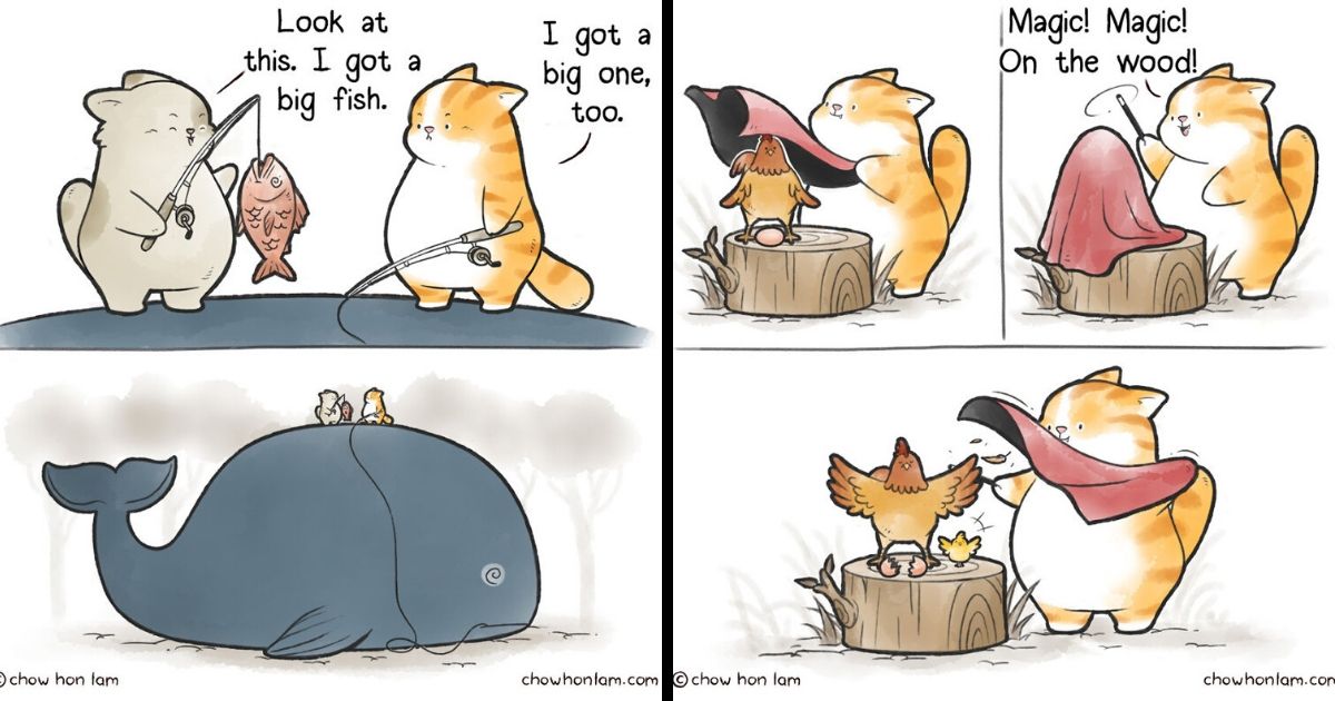 These 23 Comics About Adorable Animals Living Through Lockdown Show A Good Example For Us Humans