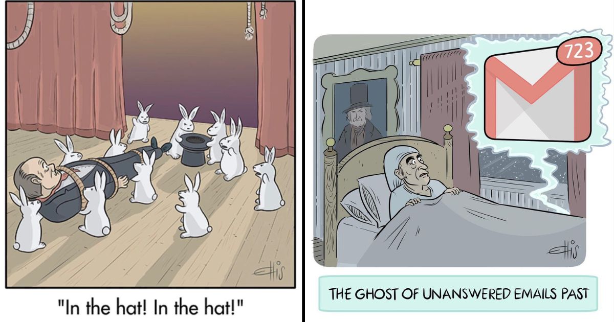 Here are 20 Brand-New Wacky One-Panel Comics by Cartoonist Ellis Rosen